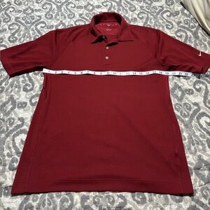 Nike Golf Drifit Men's burgundy Polo Shirt Size Medium